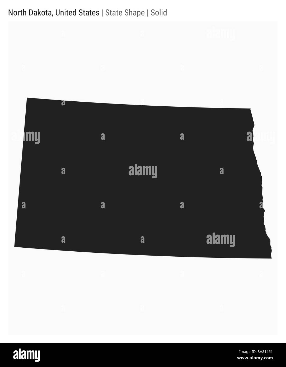 North Dakota United States Simple - North Dakota United States Simple Vector Map State Shape Solid Style Border Of North Dakota Vector Illustration 3A81461