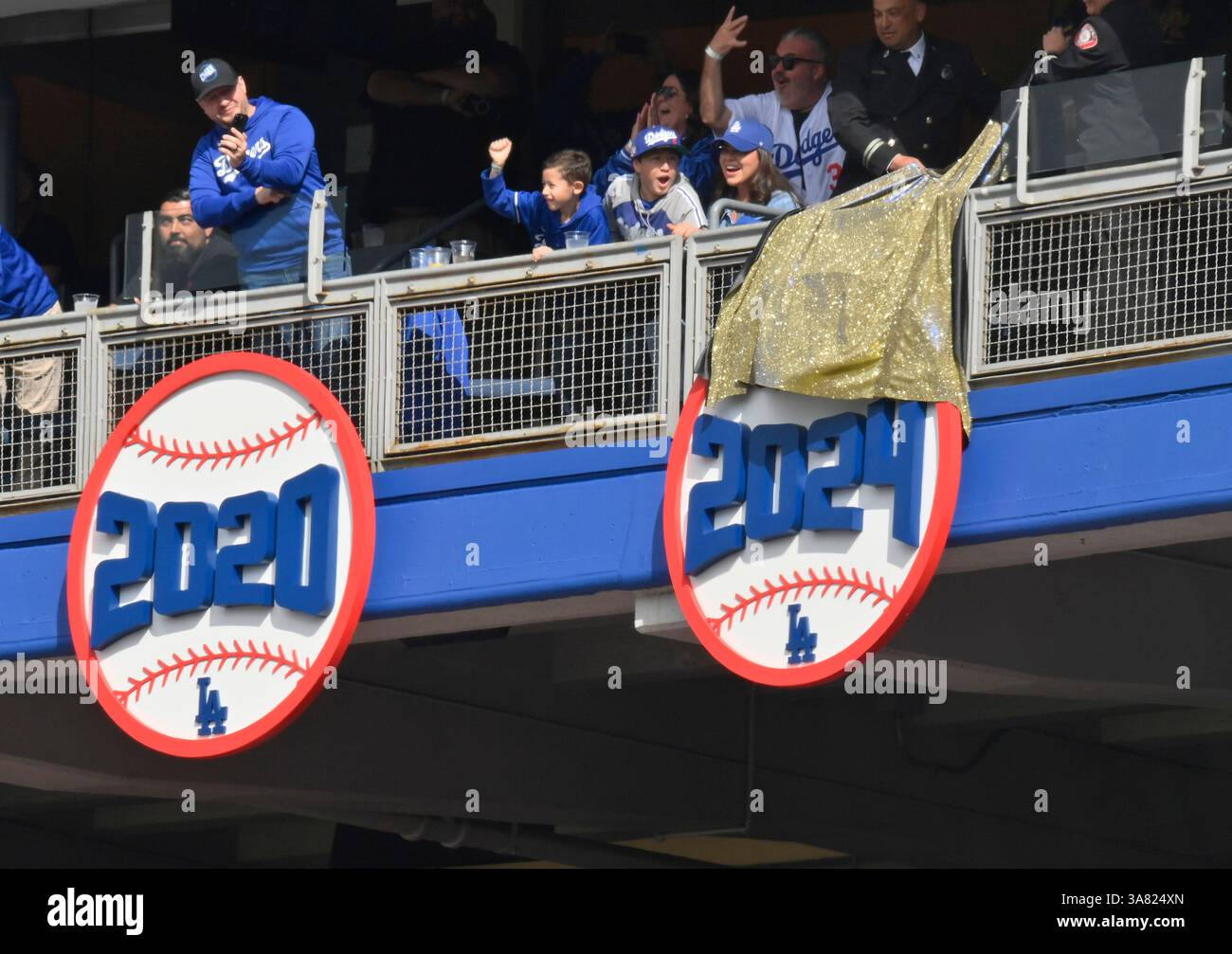 Los Angeles United States 27th Mar 2025 The Dodgers 2024 World Los Angeles United States 27th Mar 2025 The Dodgers 2024 World Series Sign Is Unveiled At Dodger Stadium Before The Start Of The 2025 Home Opener At Dodger Stadium In Los Angeles On Thursday May 27 2025 Photo By Jim Ruymenupi Credit Upialamy Live News 3A824XN 