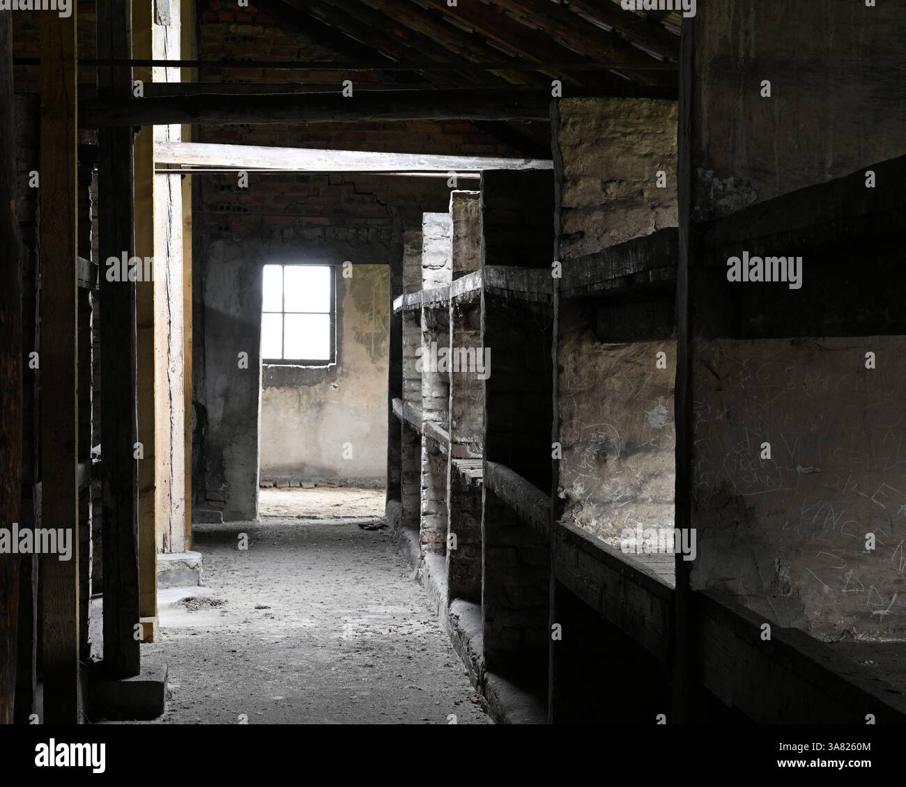 Nazi concentration camp bunks hi-res stock photography and images - Alamy
