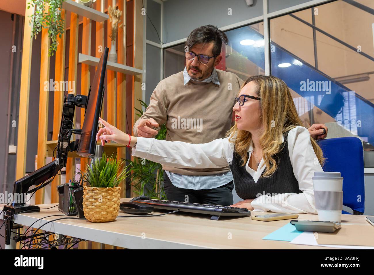 Business people working together in office Stock Photo