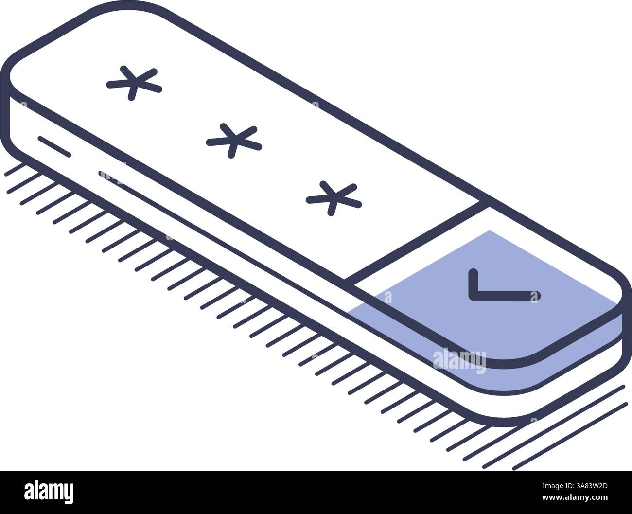 Modern isometric line icon representing a rating interface element with an outline style Stock Vector