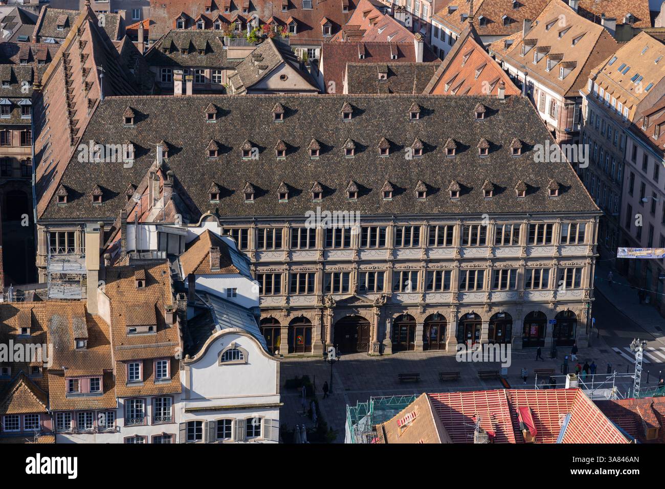 Chambre de commerce et d'industrie La Neubau - Chamber of Commerce in city of Strasbourg, Alsace, Grand Est, France. Landmark building from 1585, Rena Stock Photo