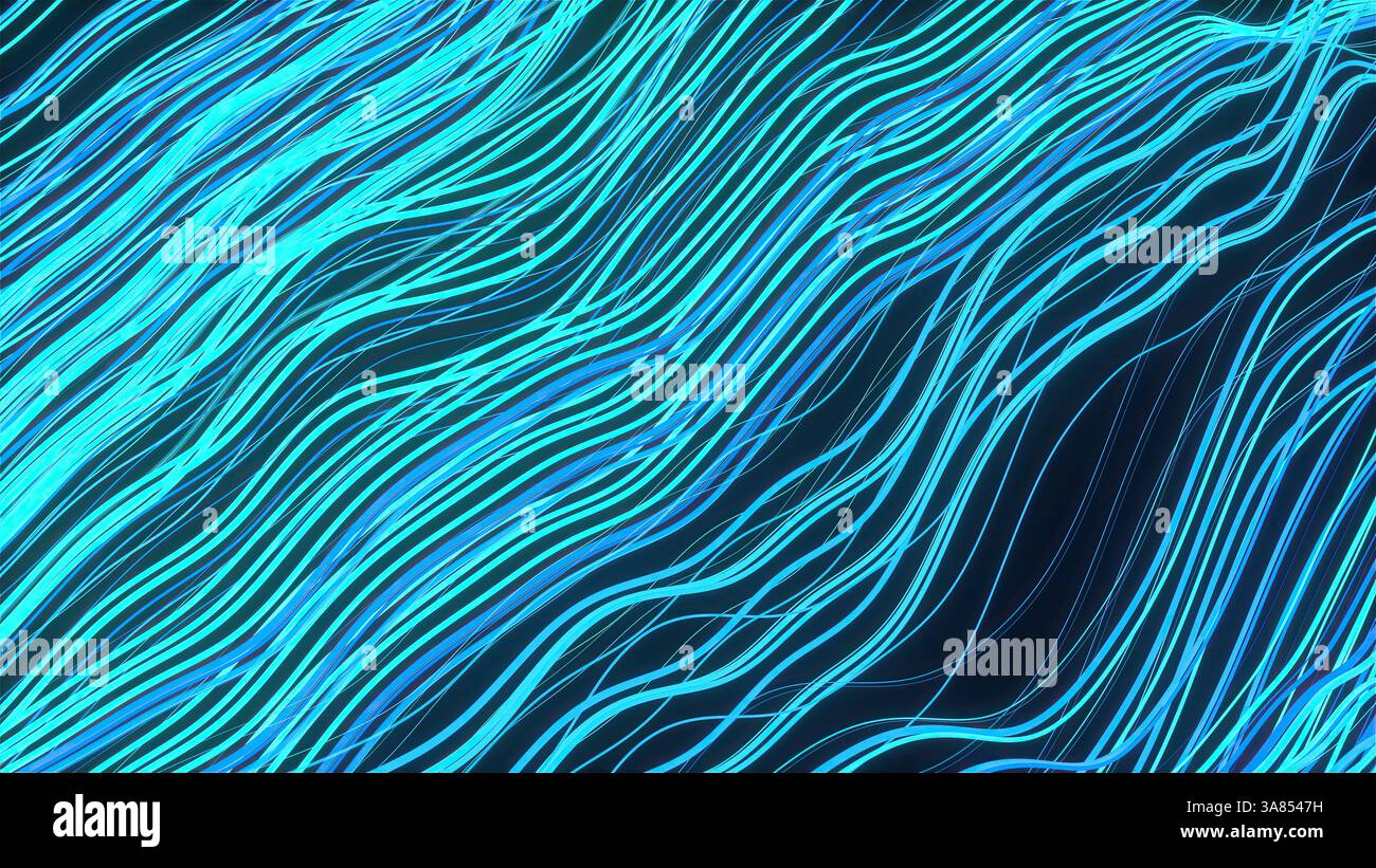 Neon abstract waves lines. Computer generated 3d render Stock Photo - Alamy