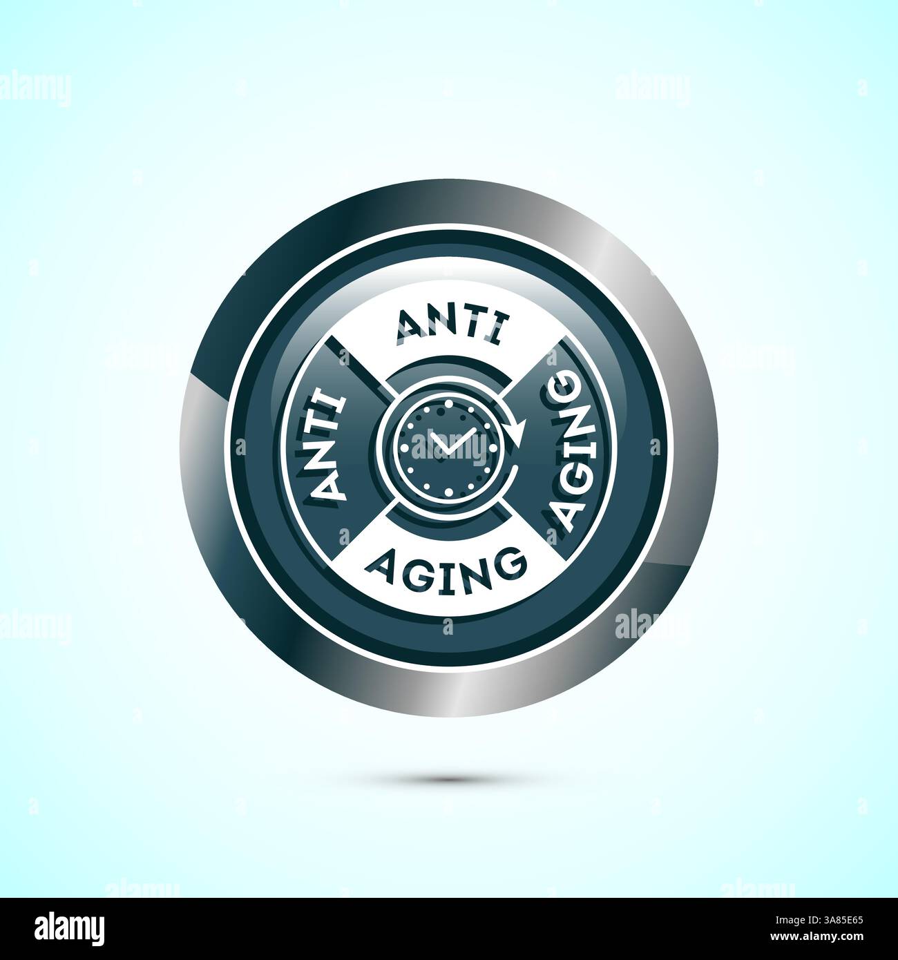 Anti aging icon design illustration. Icon for logo, mobile app, website, sign, symbol. Button design Stock Vector