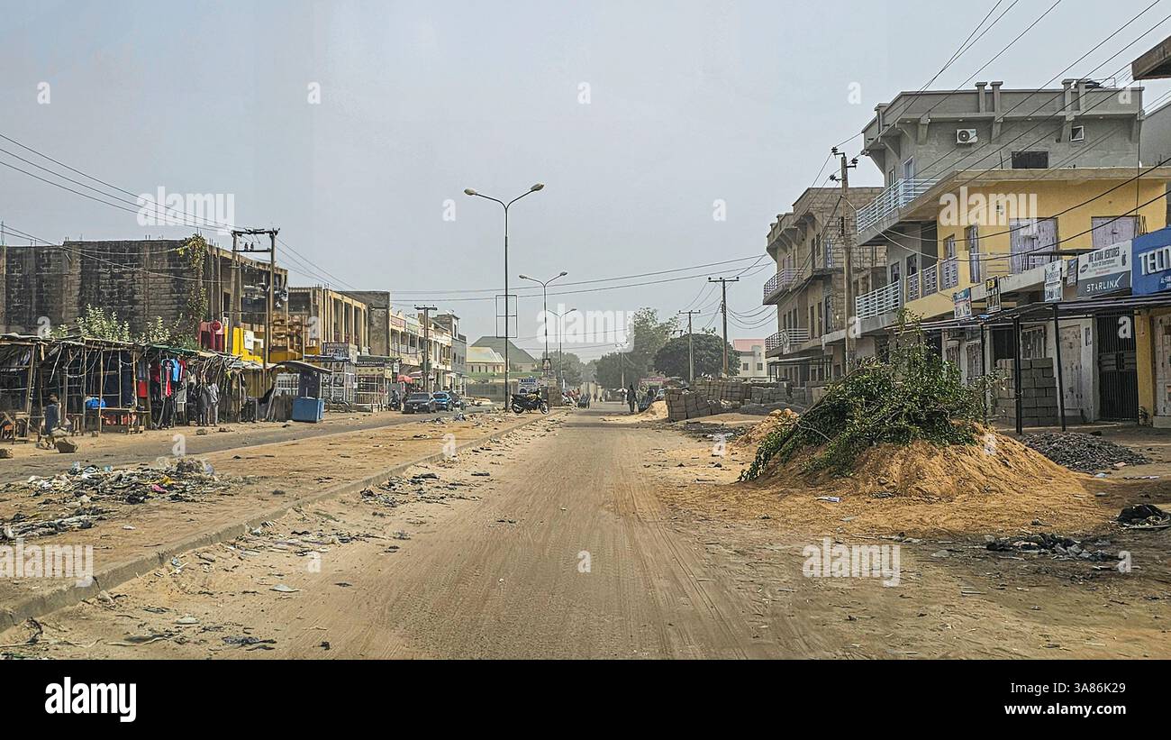 Local street in Kano, Nigeria Stock Photo