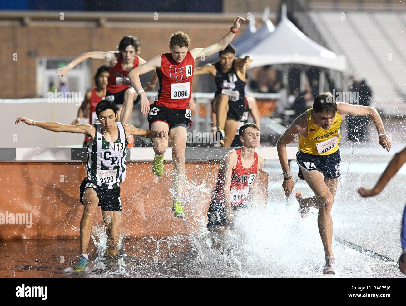 Austin Texas USA, March 27 2025 High school boys compete in the 2,000