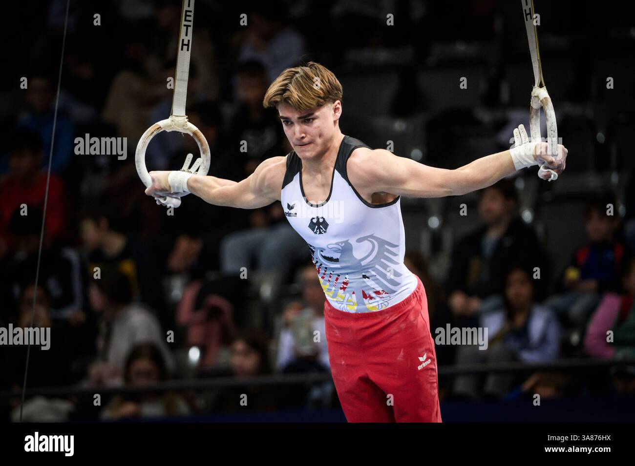 Maximilian Glaeser (GER, MTV Stuttgart) an den Ringen / 40. EnBW DTB ...
