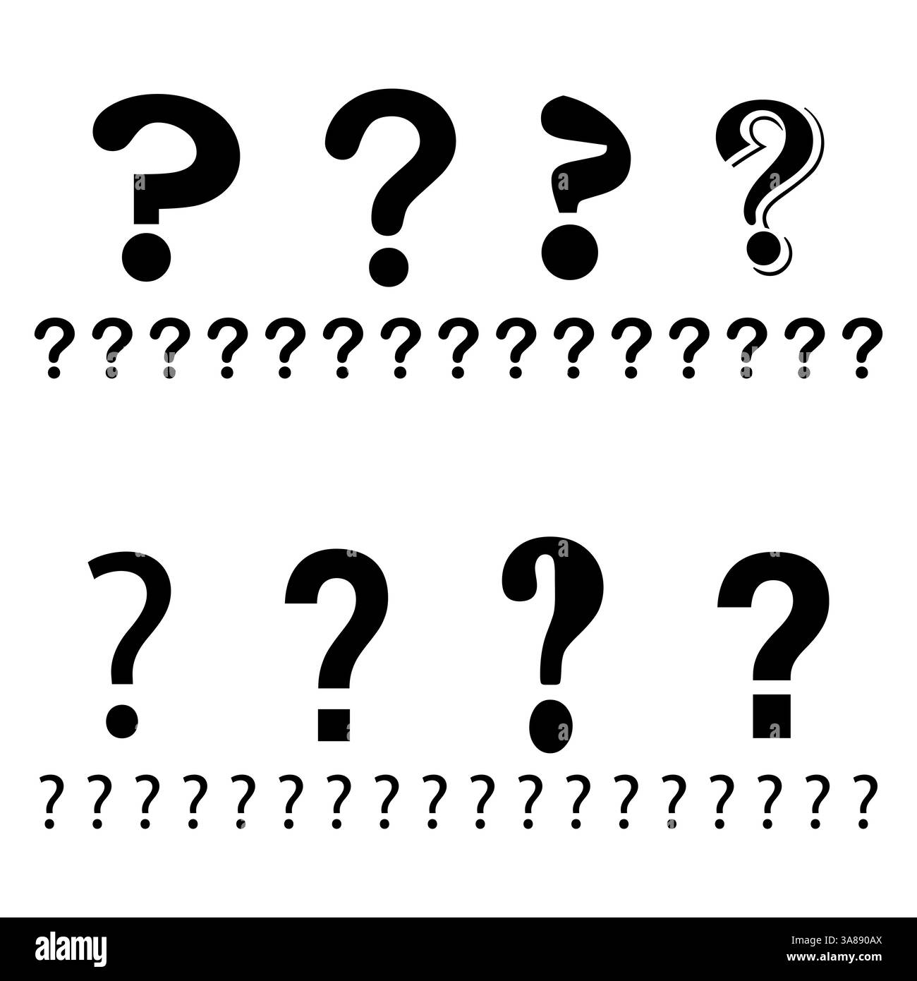 Question mark icon. Bold query symbol. Repeating mark design. Black and ...