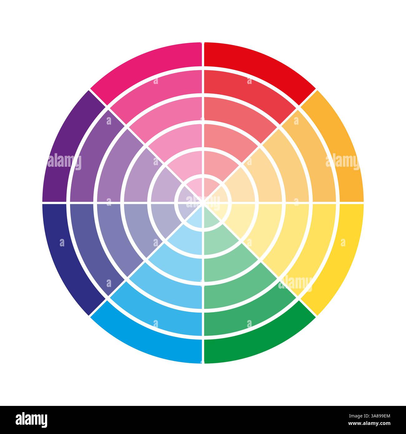 Bright Color Wheel Artistic Gradient Circle Vibrant Hue Spectrum 