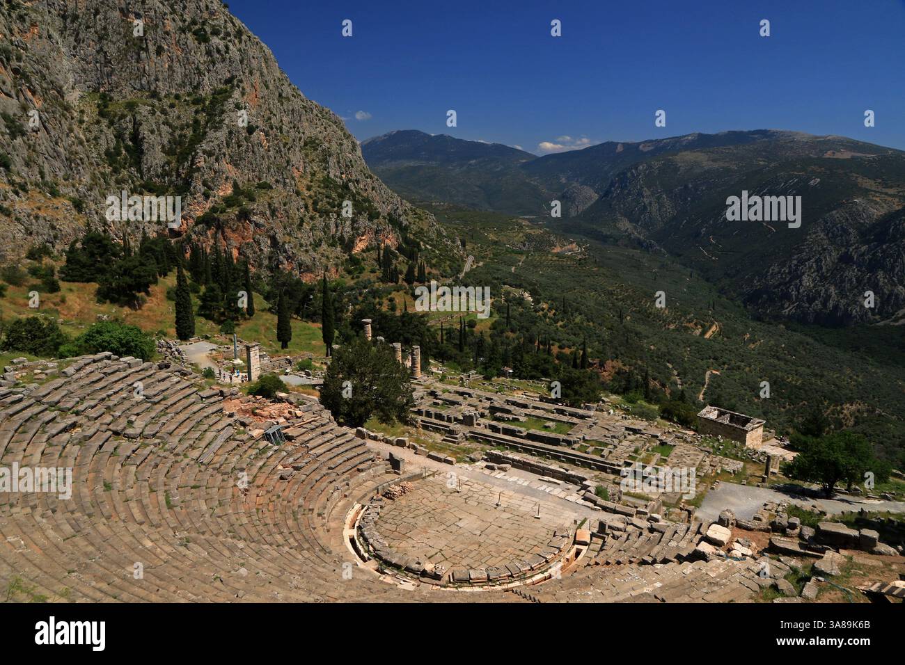 The Theatre, Delphi, Valley of Phocis, Greece Stock Photo - Alamy