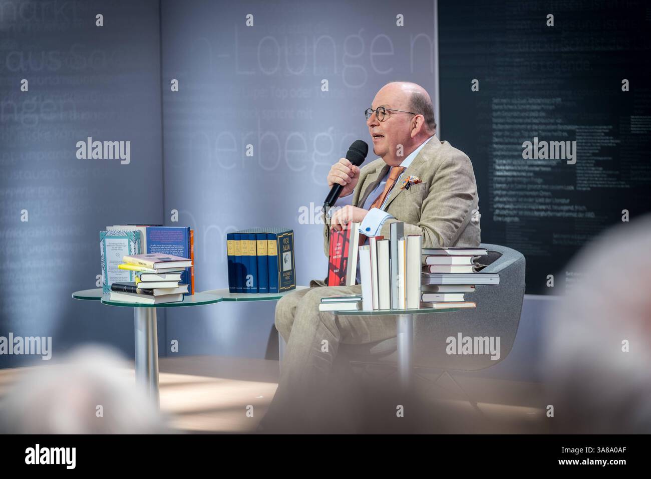 Der deutsche Buchkritiker und TV Moderator Dennis Scheck. Leipziger ...