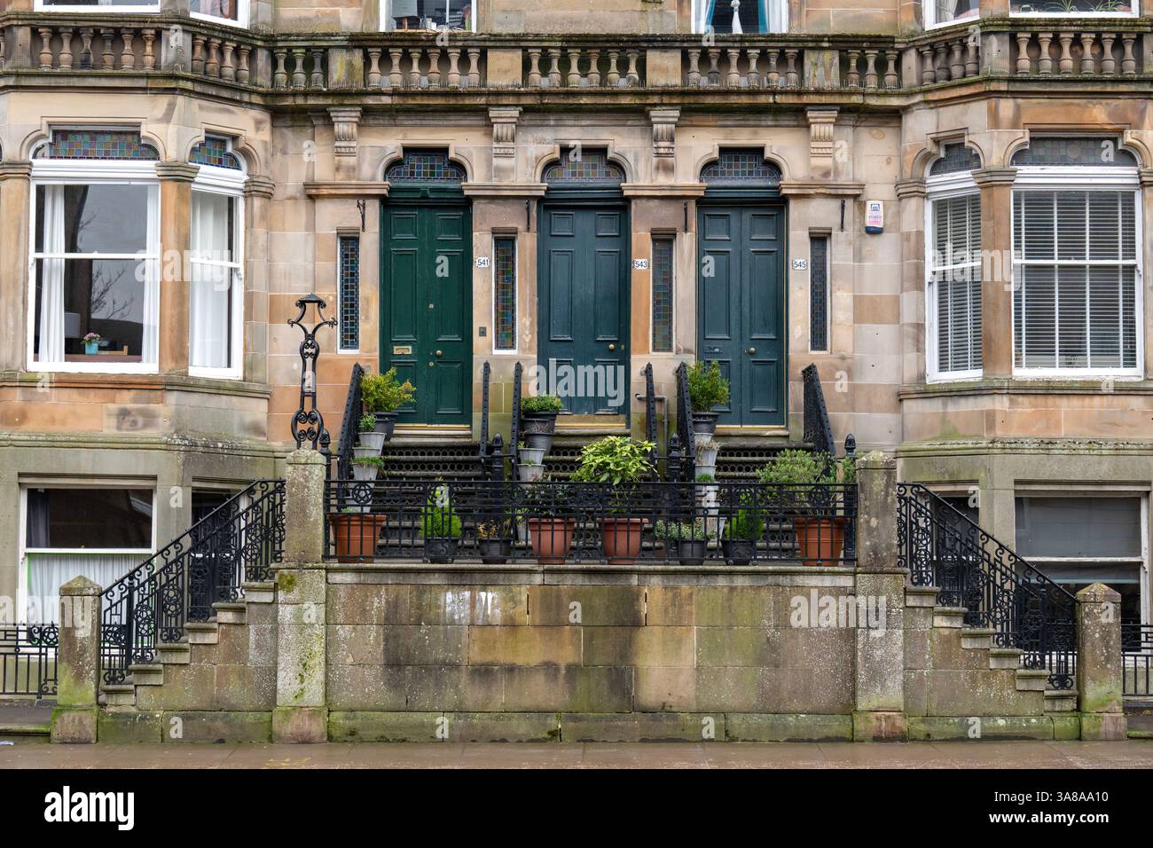 Glasgow tenements on Victoria Road, Queens Park, Govanhill, Glasgow Stock Photo