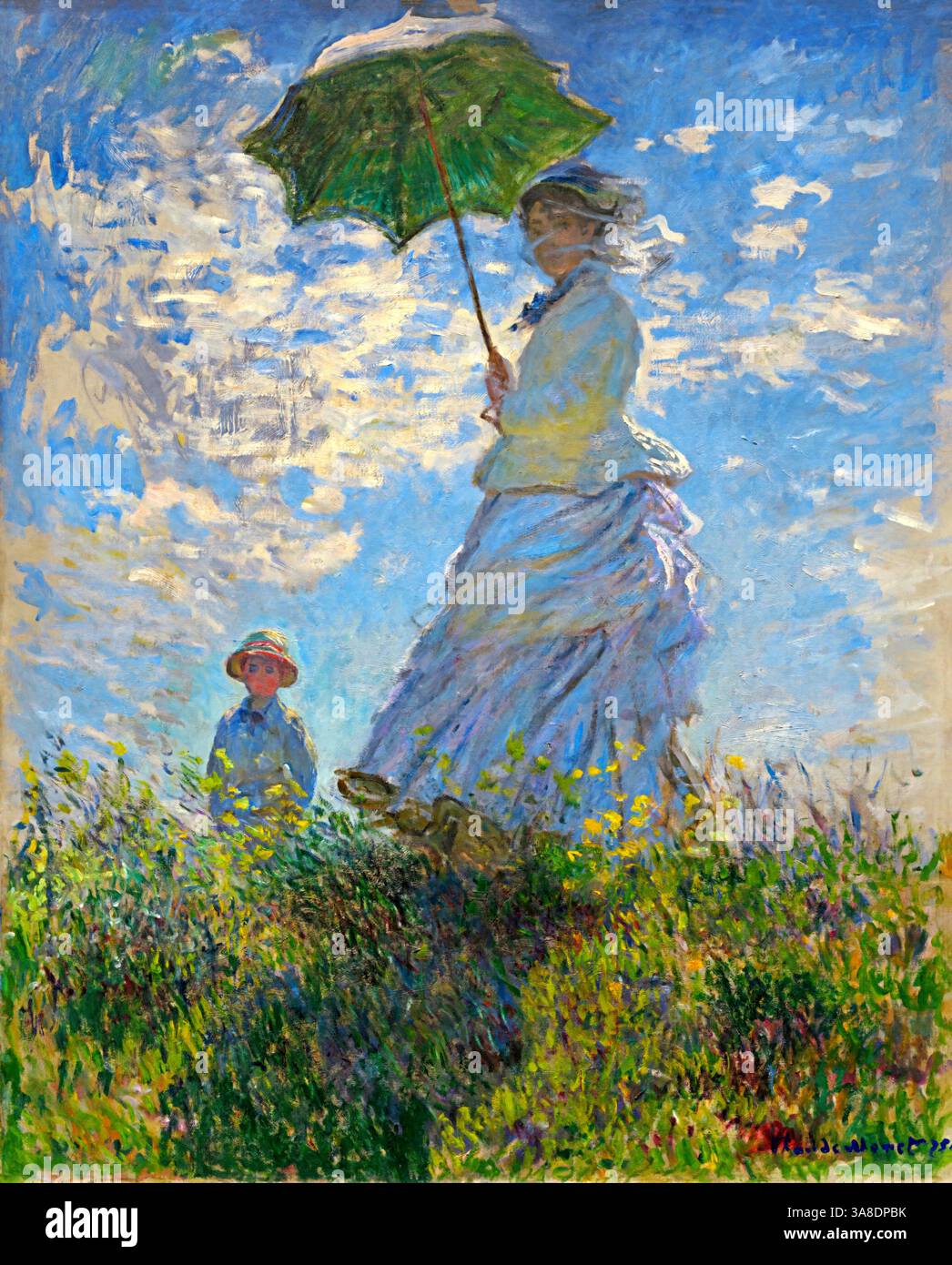 クロード・モネ「Woman with a Parasol-Madame Mone Woman with a Parasol – Madame Monet and Her Son - Wikipedia