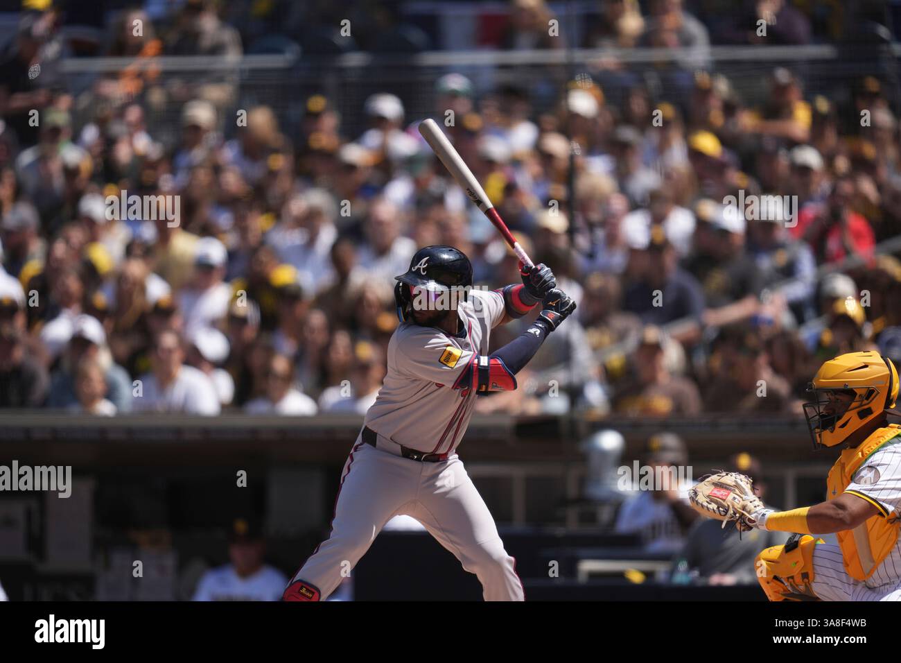 Atlanta Braves left fielder Jurickson Profar batting during the first ...