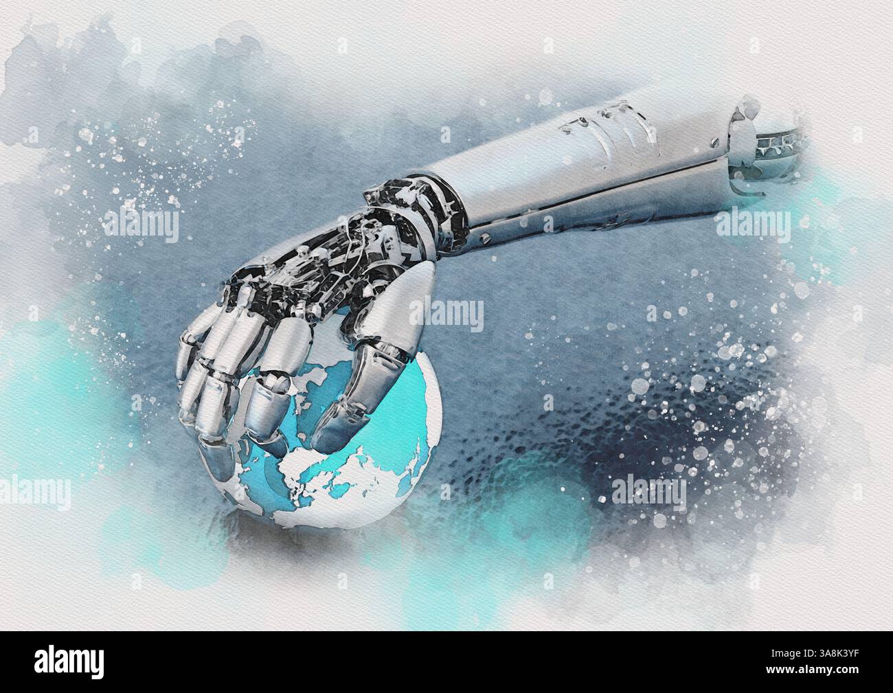 Artificial intelligence, conceptual illustration. Stock Photo
