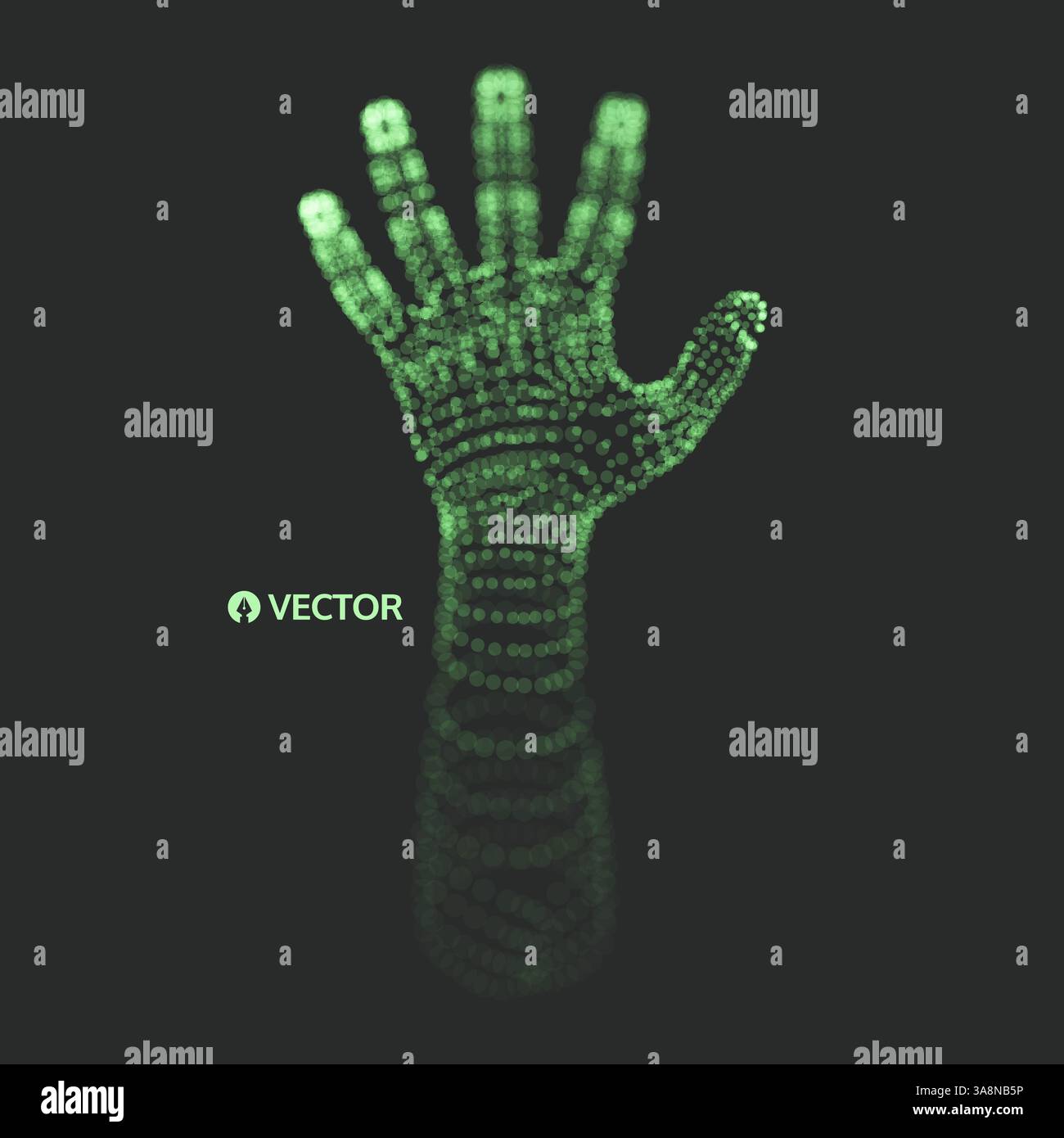 Human Arm. Hand Model. Connection structure. Future technology concept ...