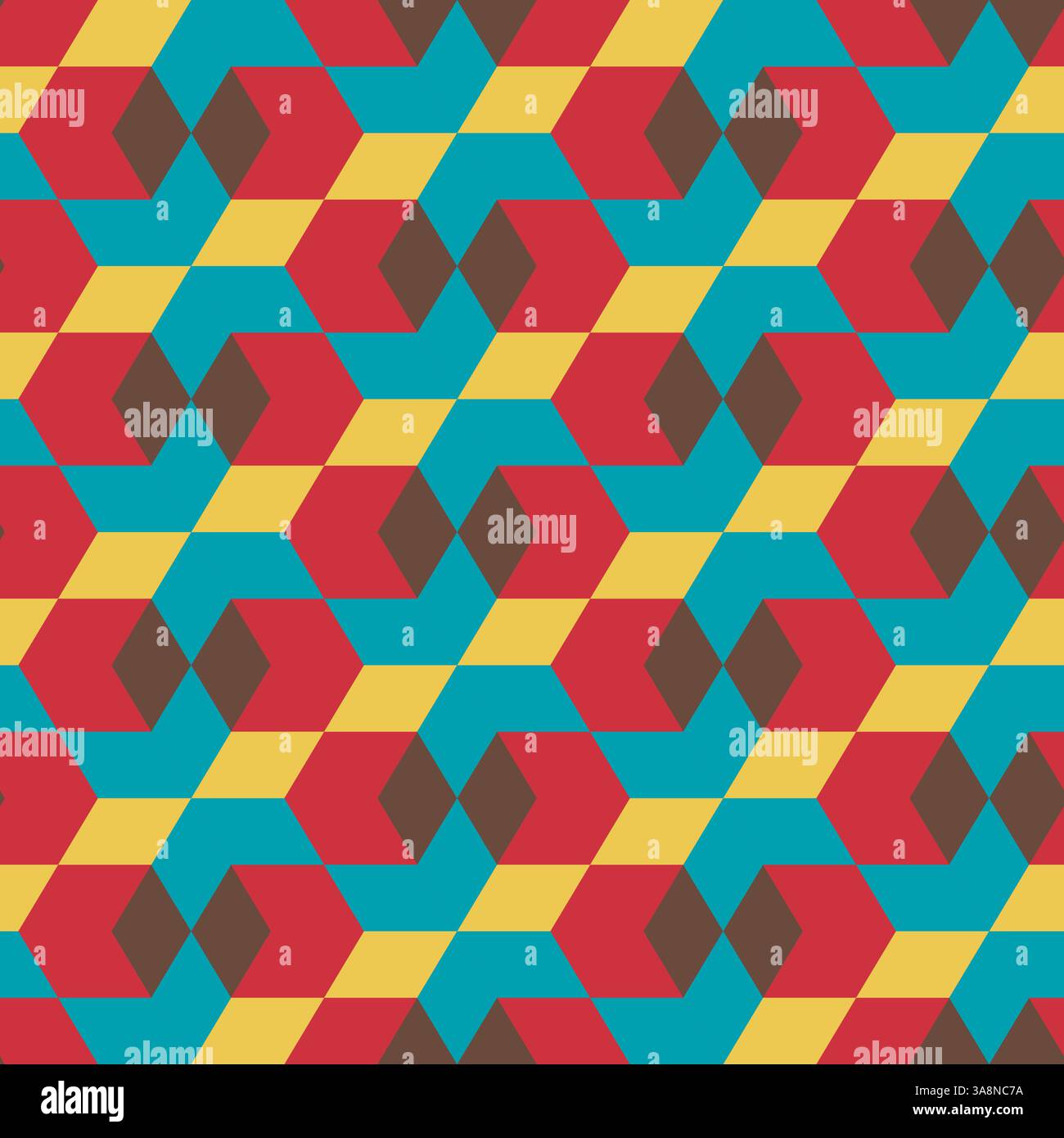 Seamless mosaic pattern. Geometric background. Vector Illustration. Stock Vector
