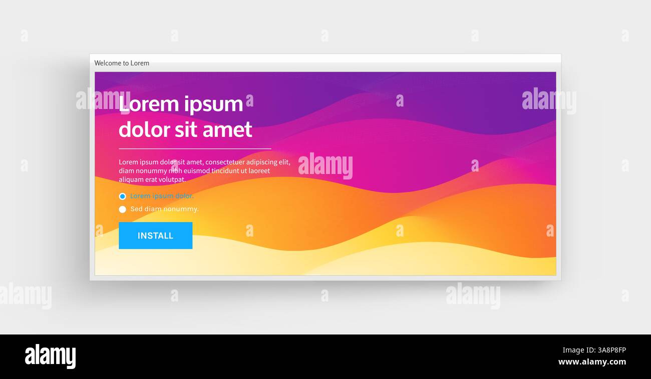 Website or mobile app landing page. Abstract background with dynamic effect. Modern pattern. Vector illustration for design. Stock Vector