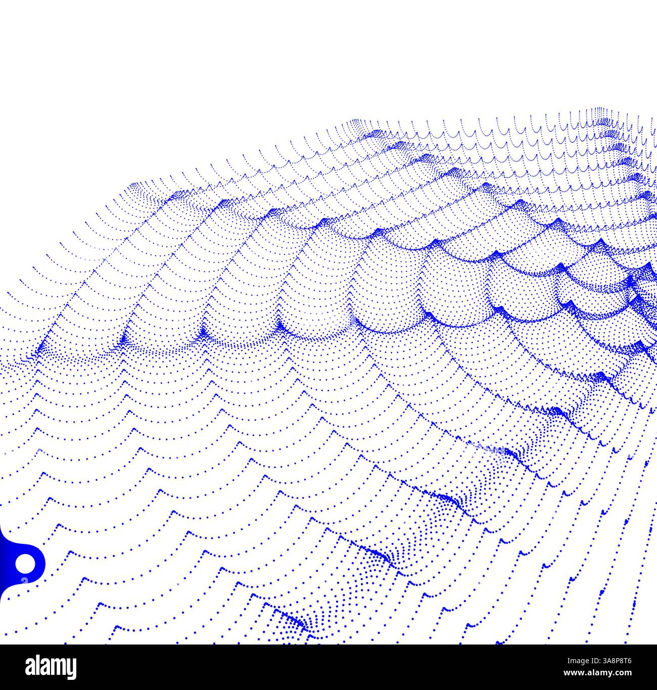 3D wavy background with ripple effect. Grid surface for design. Vector ...