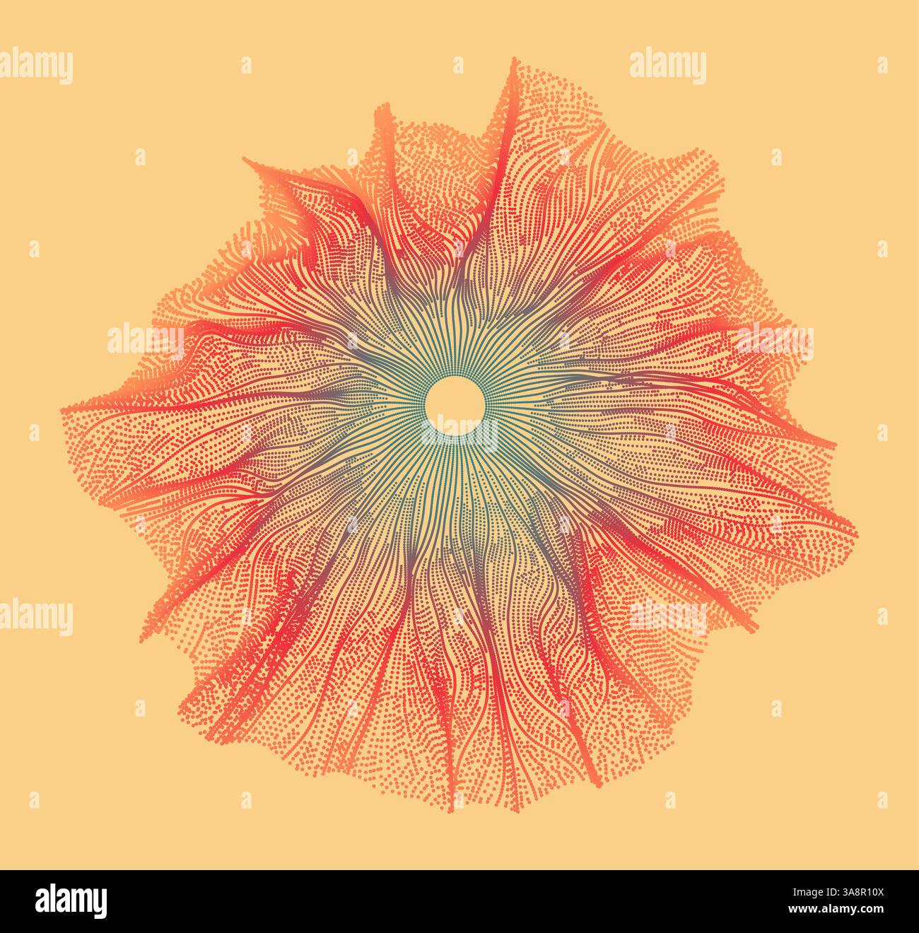 Abstract science or technology background. Array with dynamic particles. Vector illustration. Stock Vector
