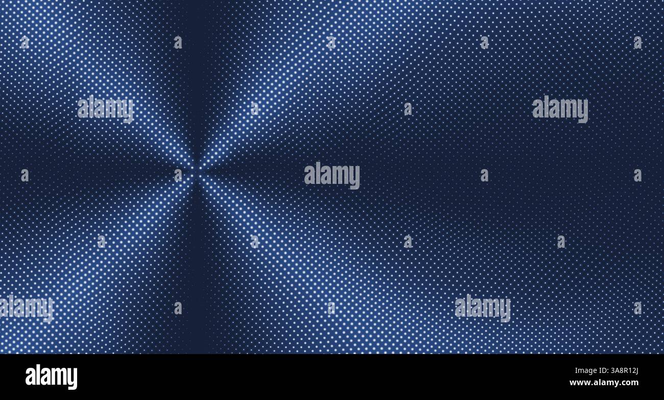 Fading pattern of solid circle dots. Wavy dotted background. 3d vector illustration with particles. Stock Vector