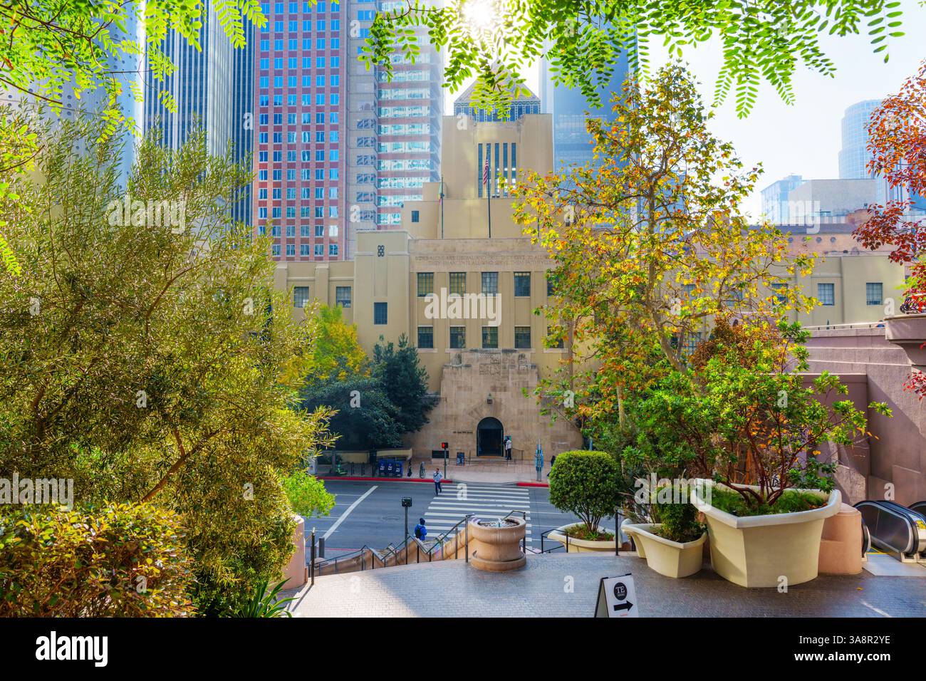 L A Library Los Angeles, California - December 4, 2024: Wide angle view of the ...