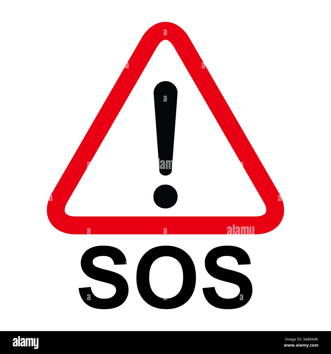 SOS help icon, safety support alert flat design, save vector ...