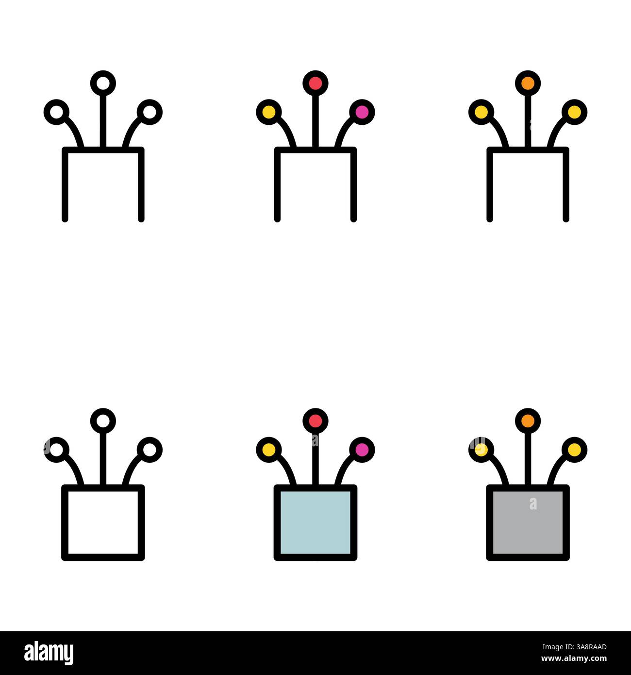 Set of optical cable icon, technology information web network, digital vector illustration . Stock Vector