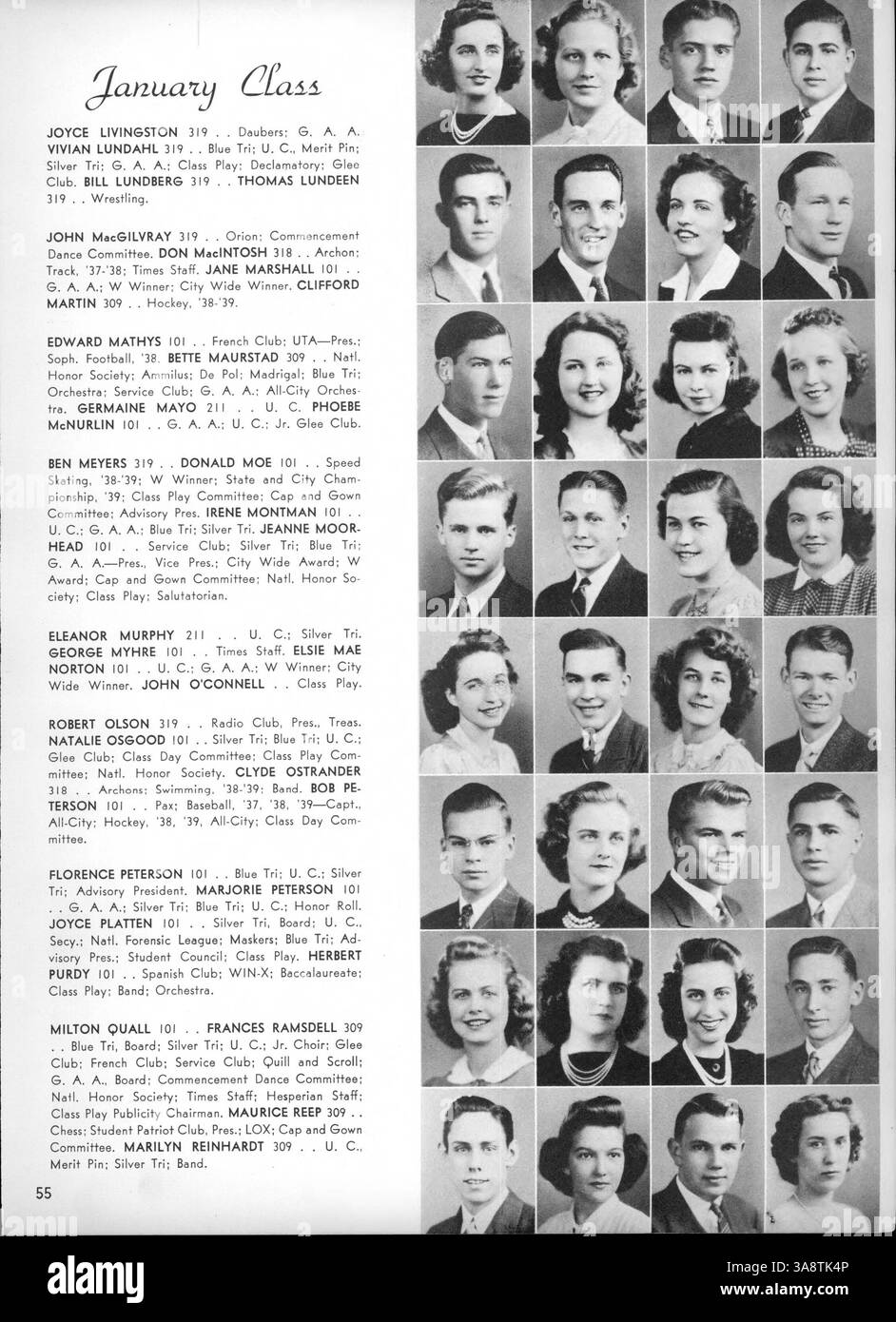 The 1940 Hesperian Yearbook from West High School showcases the student