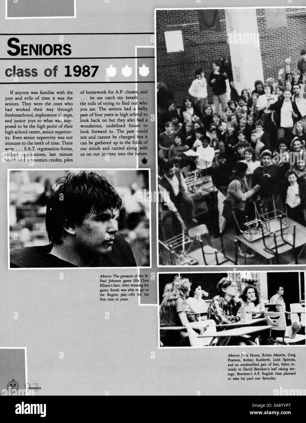 The 1987 edition of South High School's yearbook, 'Tiger 1987: ...But ...