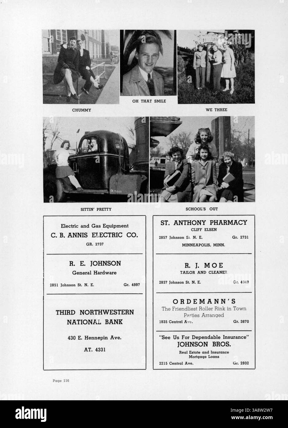 The Wizard Yearbook From Edison High School Published In 1945