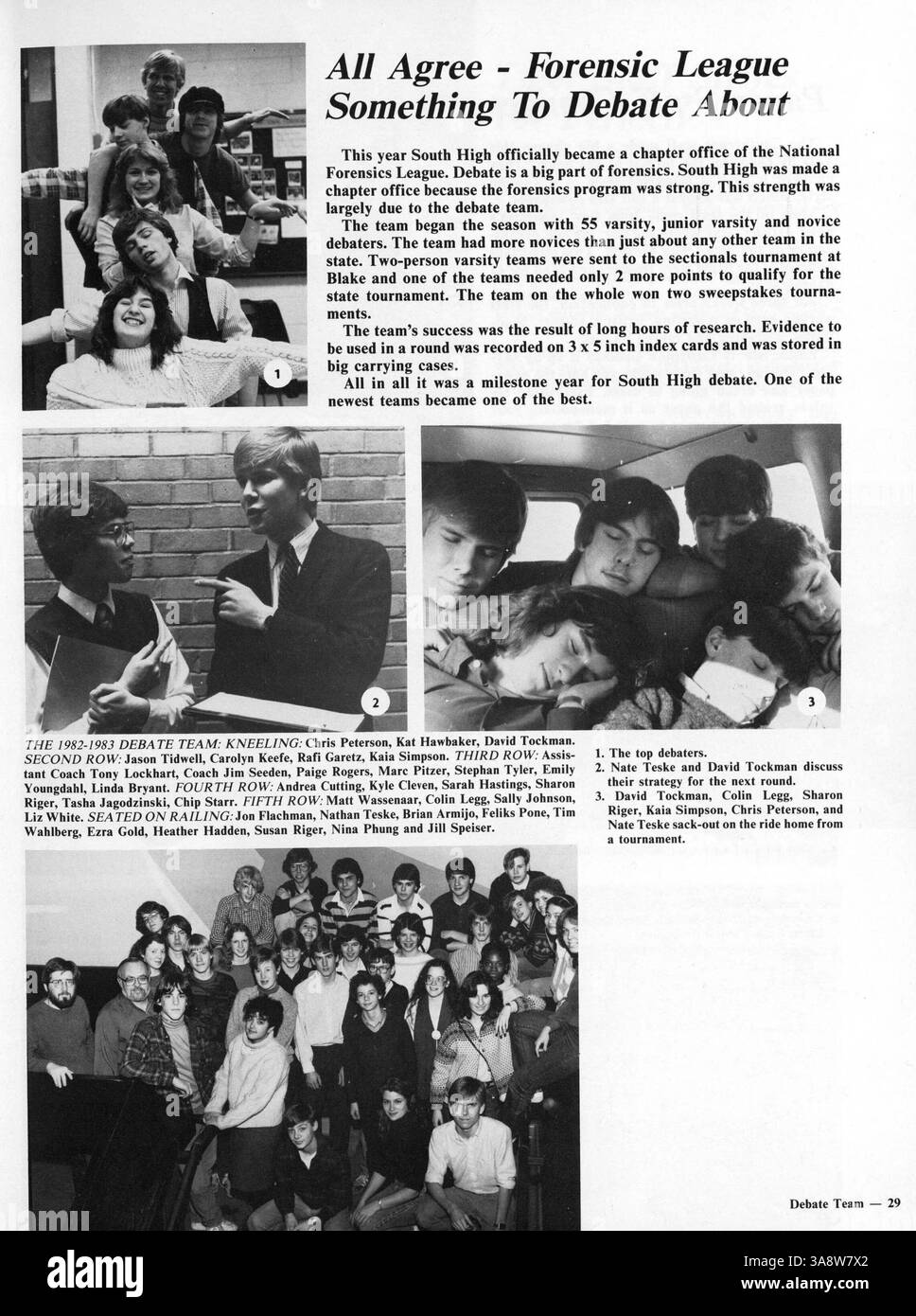 This edition of the 1983 'Tiger' yearbook from South High School ...