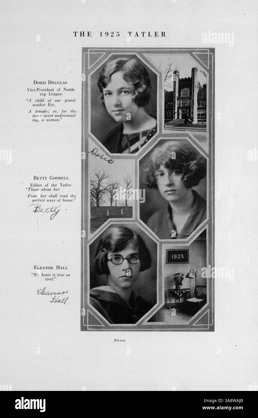 The 1925 Northrop Collegiate Yearbook, The Tatler, documents the ...
