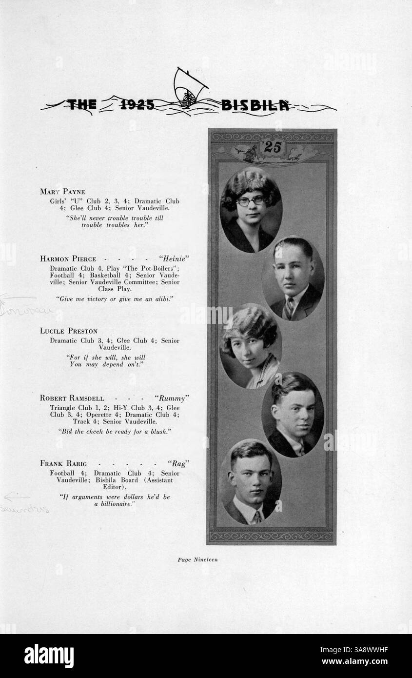 1925 Events The 1925 edition of the Bisbila Yearbook records the events, clubs, and ...