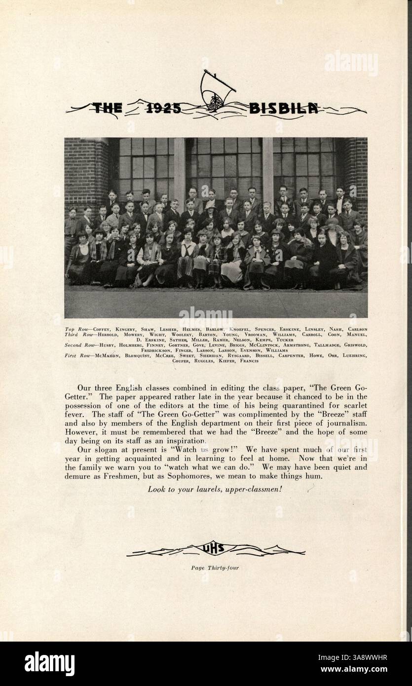 The 1925 Bisbila Yearbook offers an overview of the academic, athletic ...