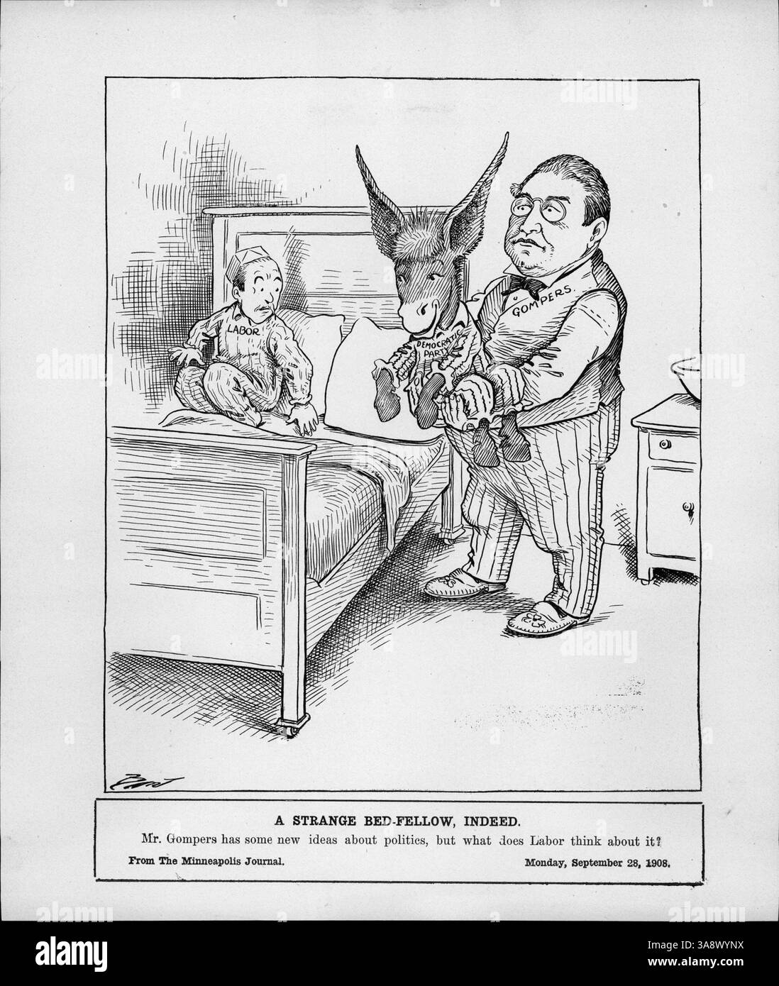 A 1908 New York Times Article Discusses Samuel Gompers President Of A 1908 New York Times Article Discusses Samuel Gompers President Of
