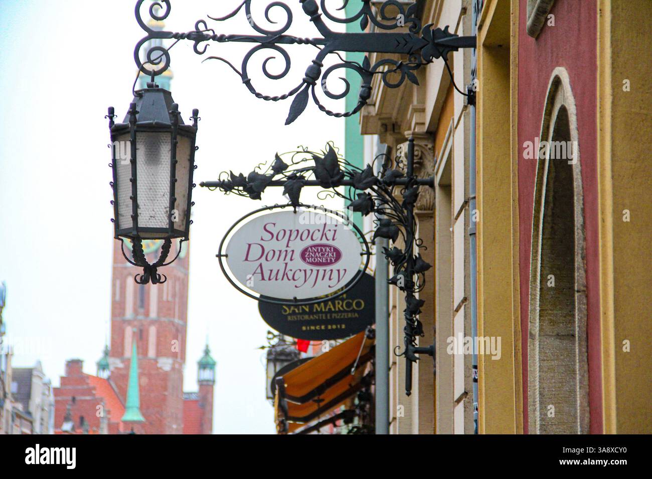 Gdansk, Poland - 11.11.2024: A charming street sign in Gdańsk’s Old ...