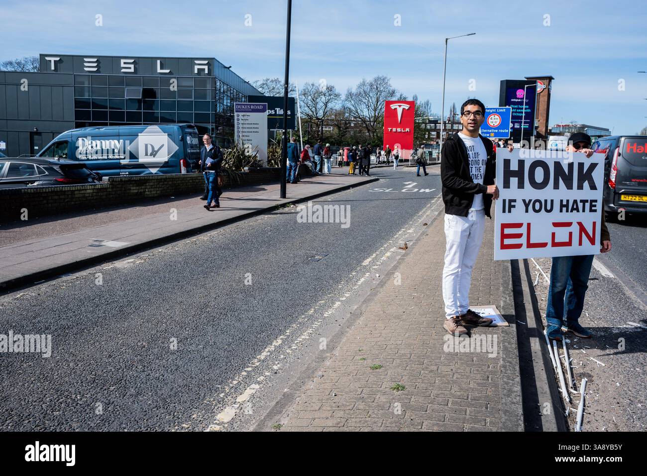 London, UK. 29th Mar, 2025. A protester holds a placard during the ...