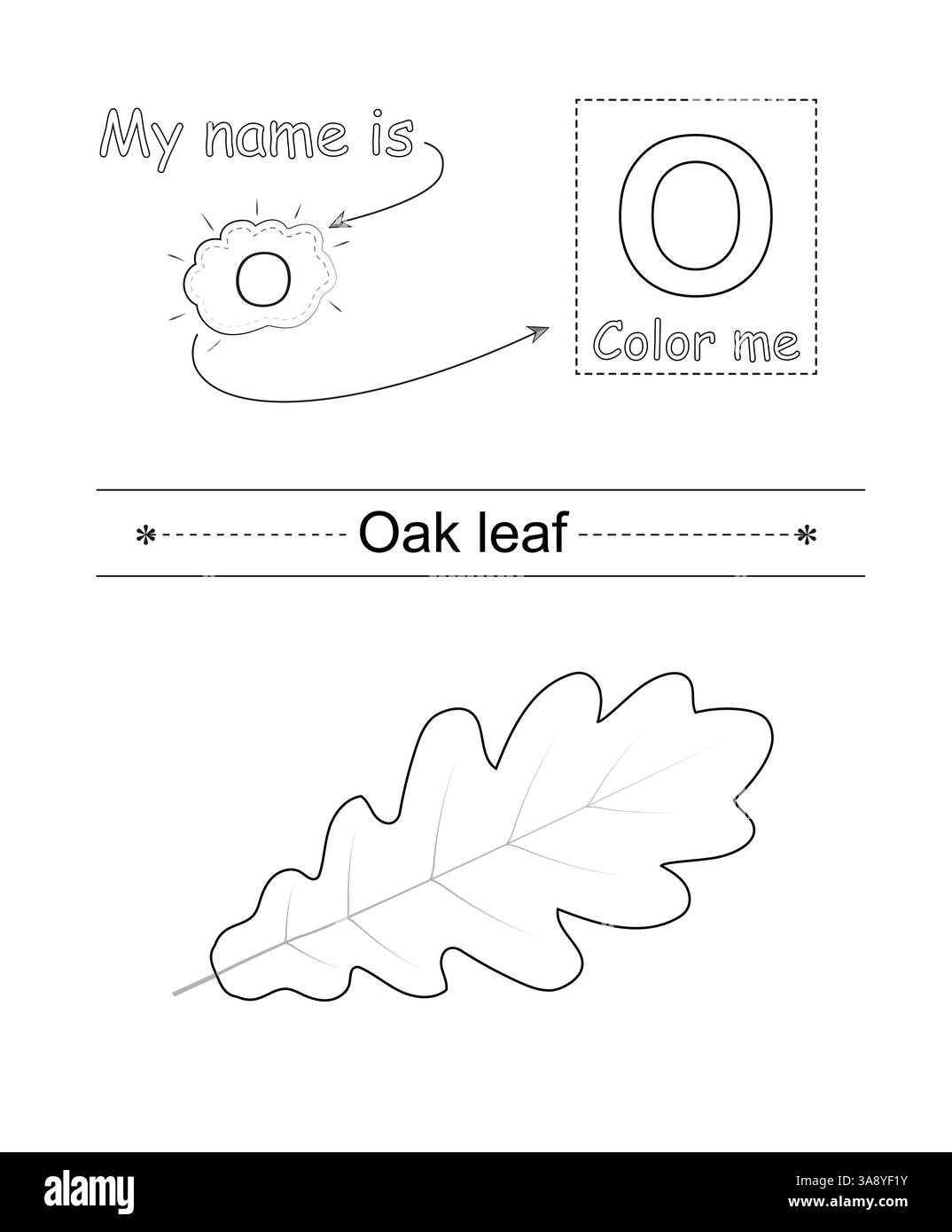 Color the letter and picture. Educational children game. Coloring ...