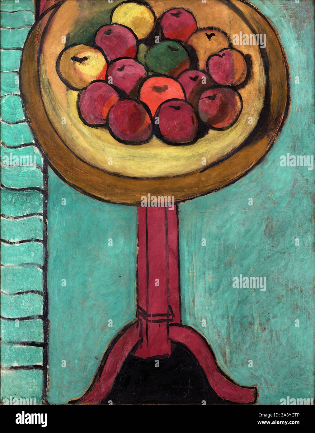 Matisse, Bowl of Apples on a Table. Painting by Henri Émile Benoît Matisse (1869-1954), oil on canvas, 1916 Stock Photo