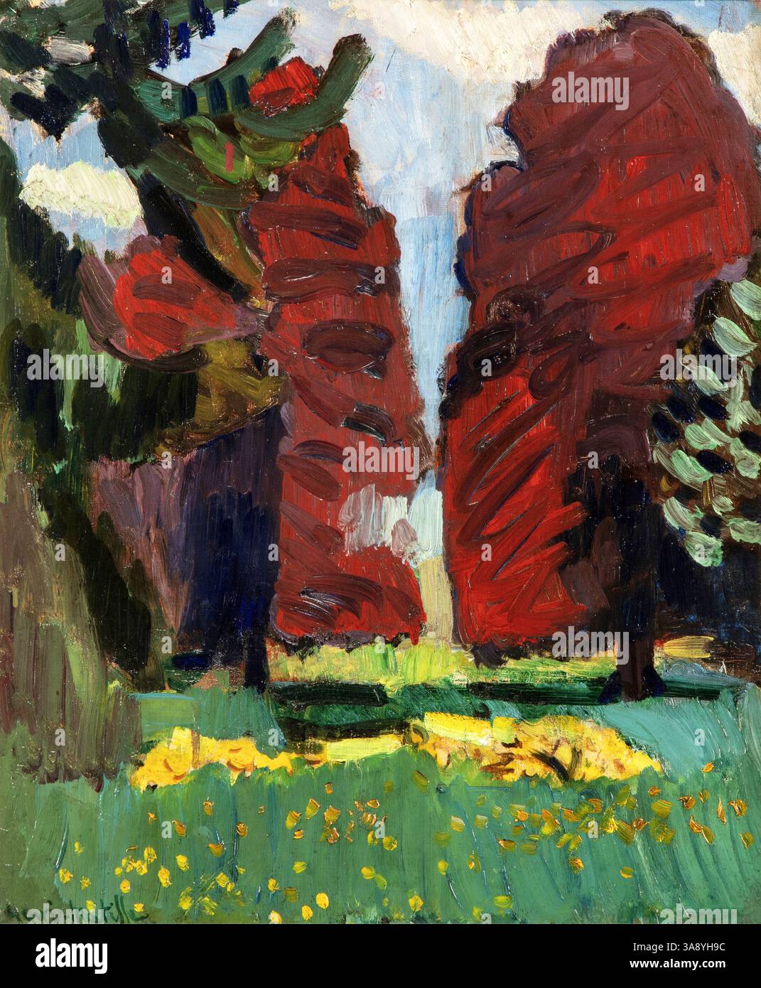 Matisse, Purple Beeches. Painting by Henri Émile Benoît Matisse (1869-1954), oil on canvas, 1901 Stock Photo