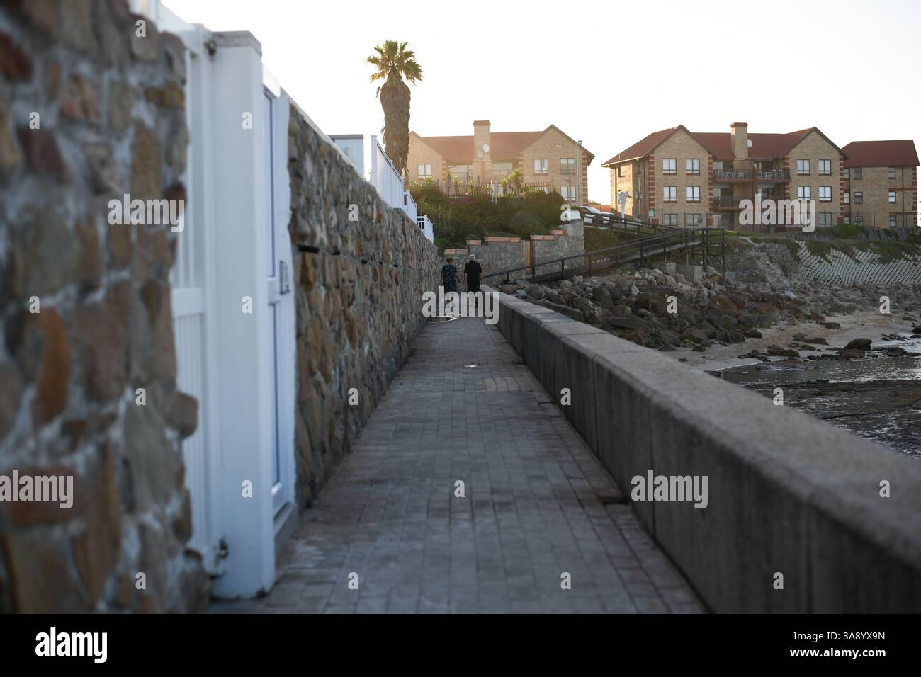 Elderly couple going for a walk and holding hands Stock Photo