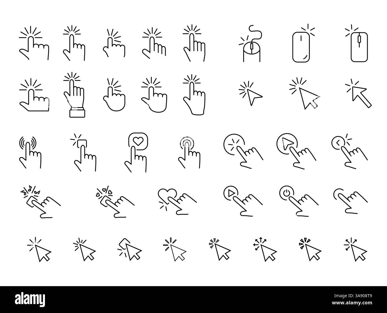 Clicking mouse cursors computer hi-res stock photography and images - Alamy