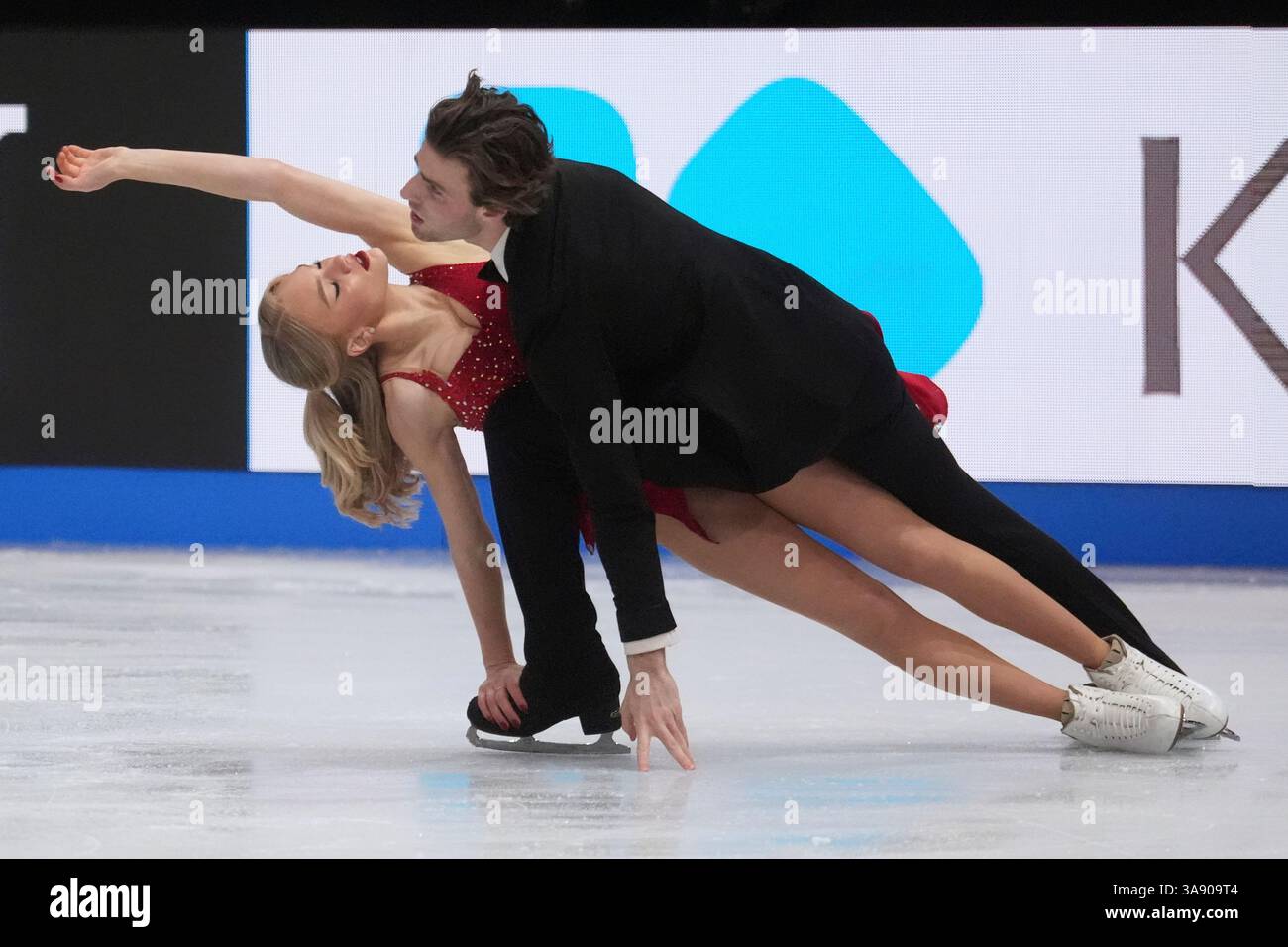 Phebe Bekker and James Hernandez, of Great Britain, perform during the ...