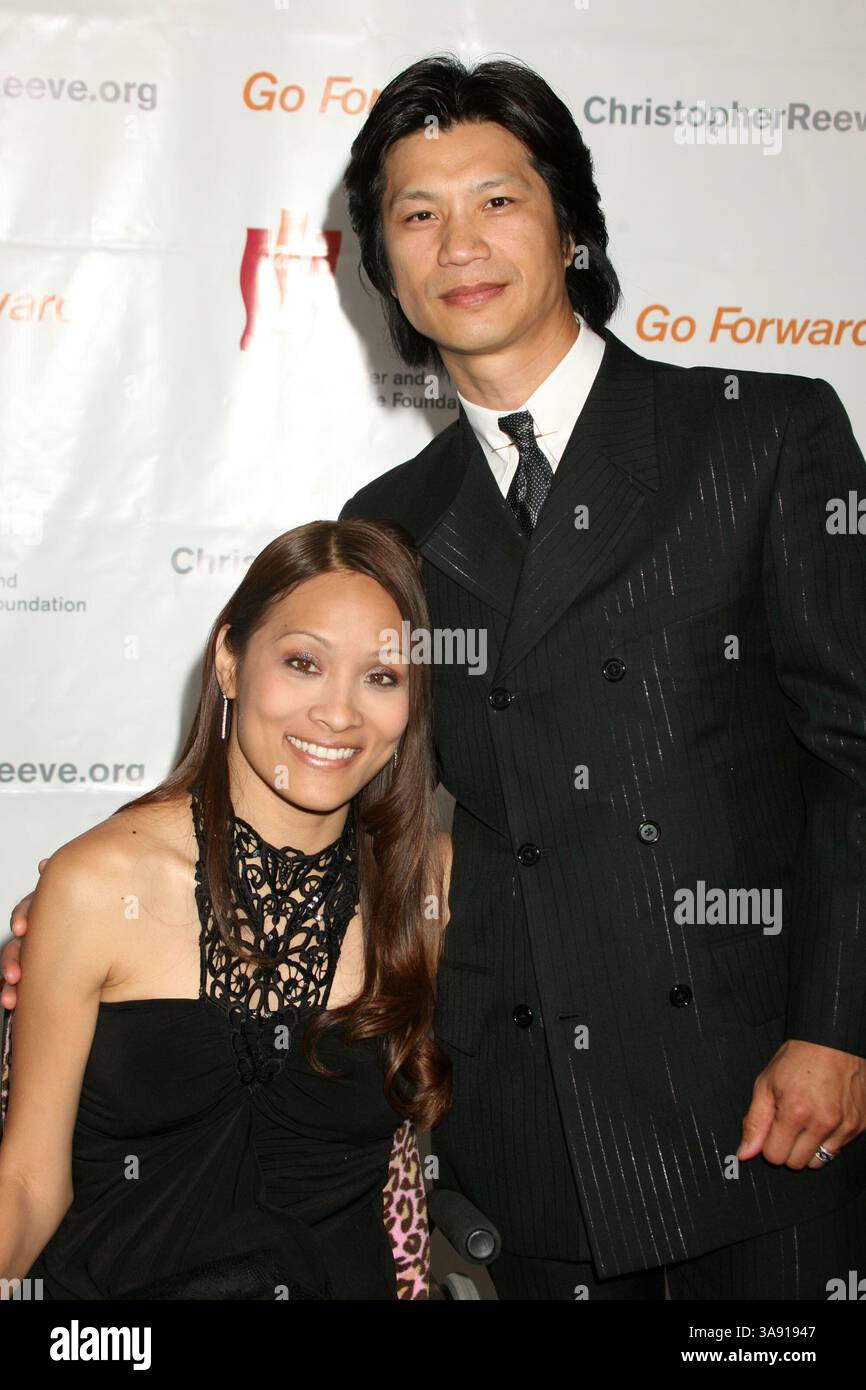 June 6, 2007 - Century City, CA, U.S. - 6 June 2007 - Century City, California - Dustin Nguyen and wife Angela Rockwood. ''Making Magic Happen'', 3rd Annual Gala for the Christopher and Dana Reeve Foundation at the Century Plaza Hotel. Photo Credit: Byron Purvis/AdMedia (Credit Image: © Byron Purvis/AdMedia via ZUMA Wire) Stock Photo