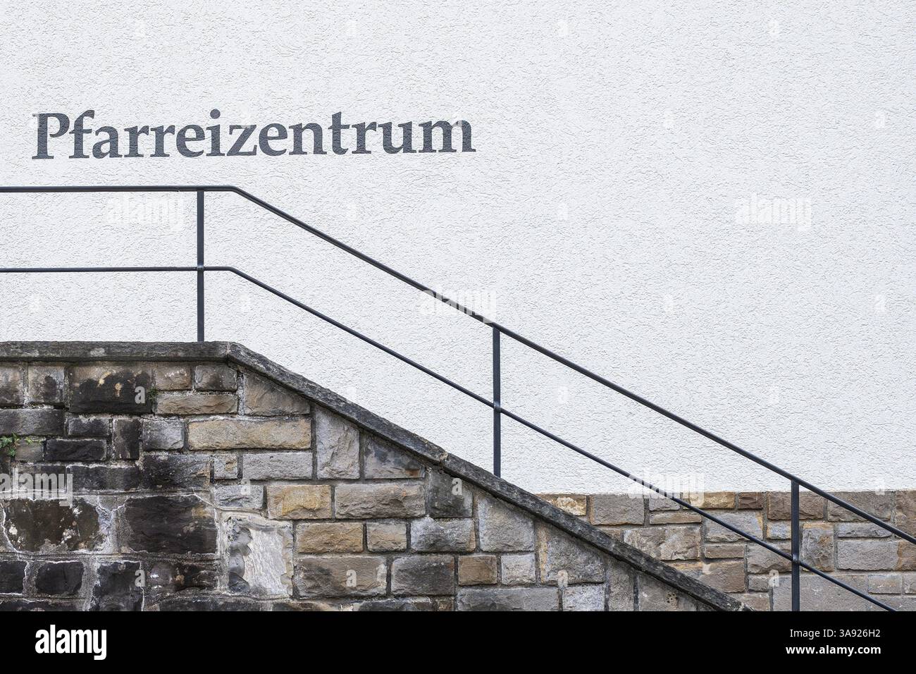 Parish centre lettering Stock Photo