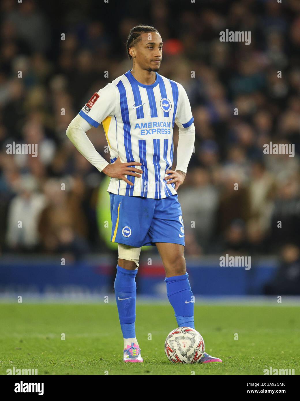 Brighton, UK. 29th Mar, 2025. Brighton, England, March 29th 2025: Joao ...