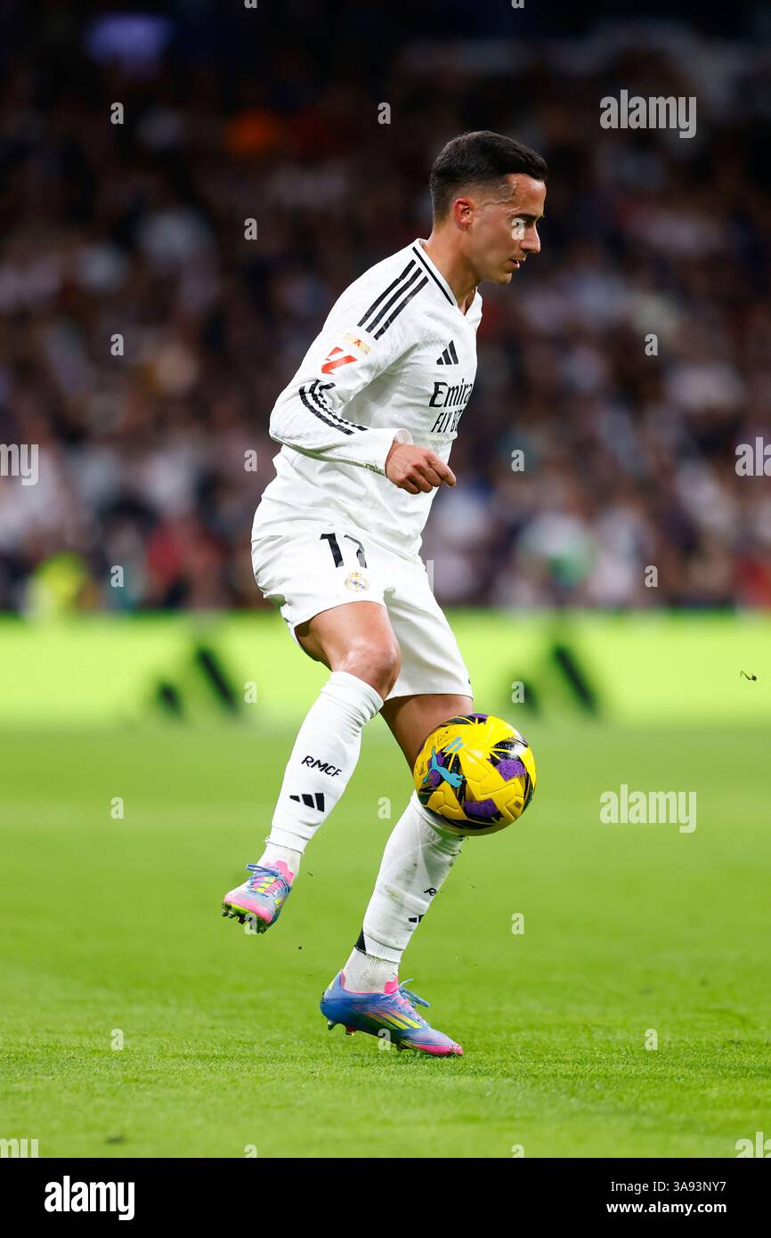 Lucas Vazquez of Real Madrid in action during the Spanish League ...