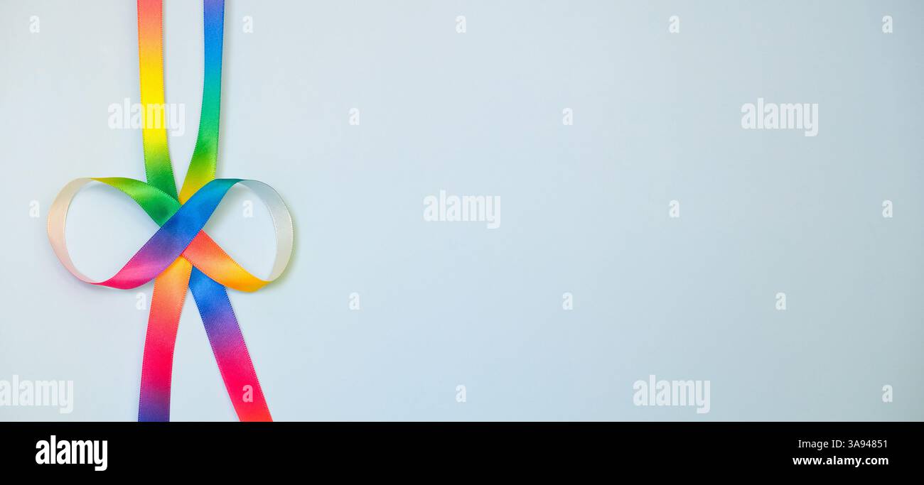 Autism acceptance month, Autism awareness day concept. Rainbow colors ...