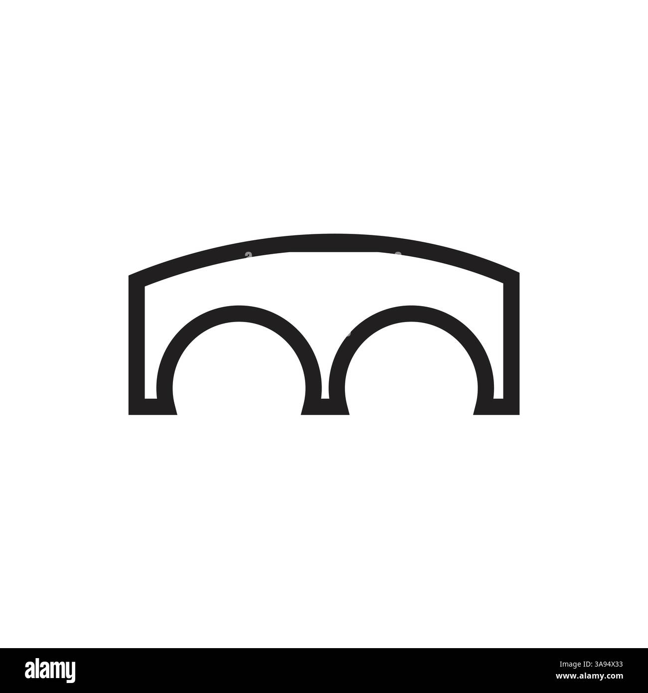 Bridge icon vector button logo symbol concept. Stock Vector